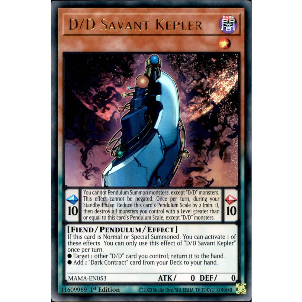 D/D Savant Kepler MAMA-EN053 Yu-Gi-Oh! Card from the Magnificent Mavens Set