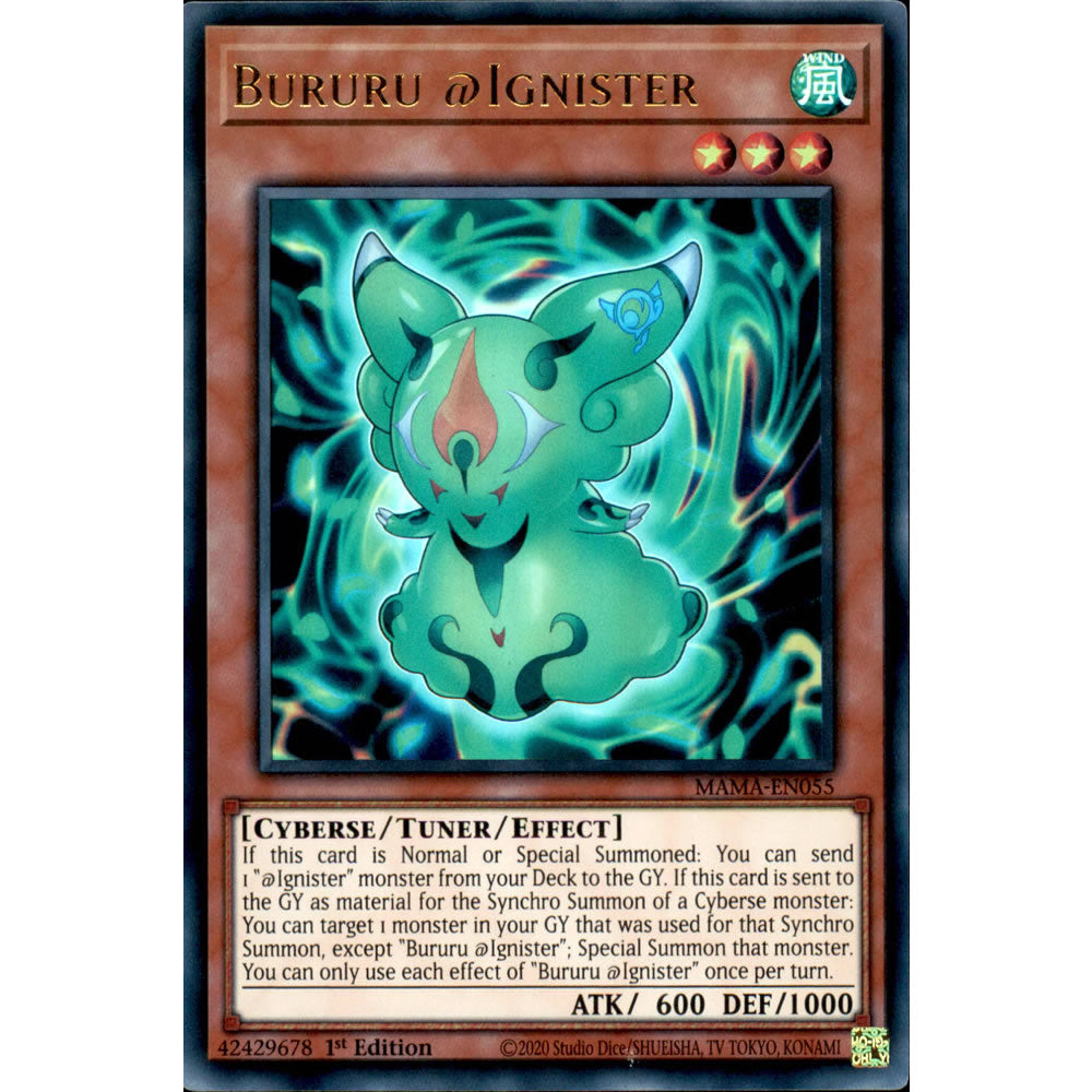 Bururu @Ignister MAMA-EN055 Yu-Gi-Oh! Card from the Magnificent Mavens Set