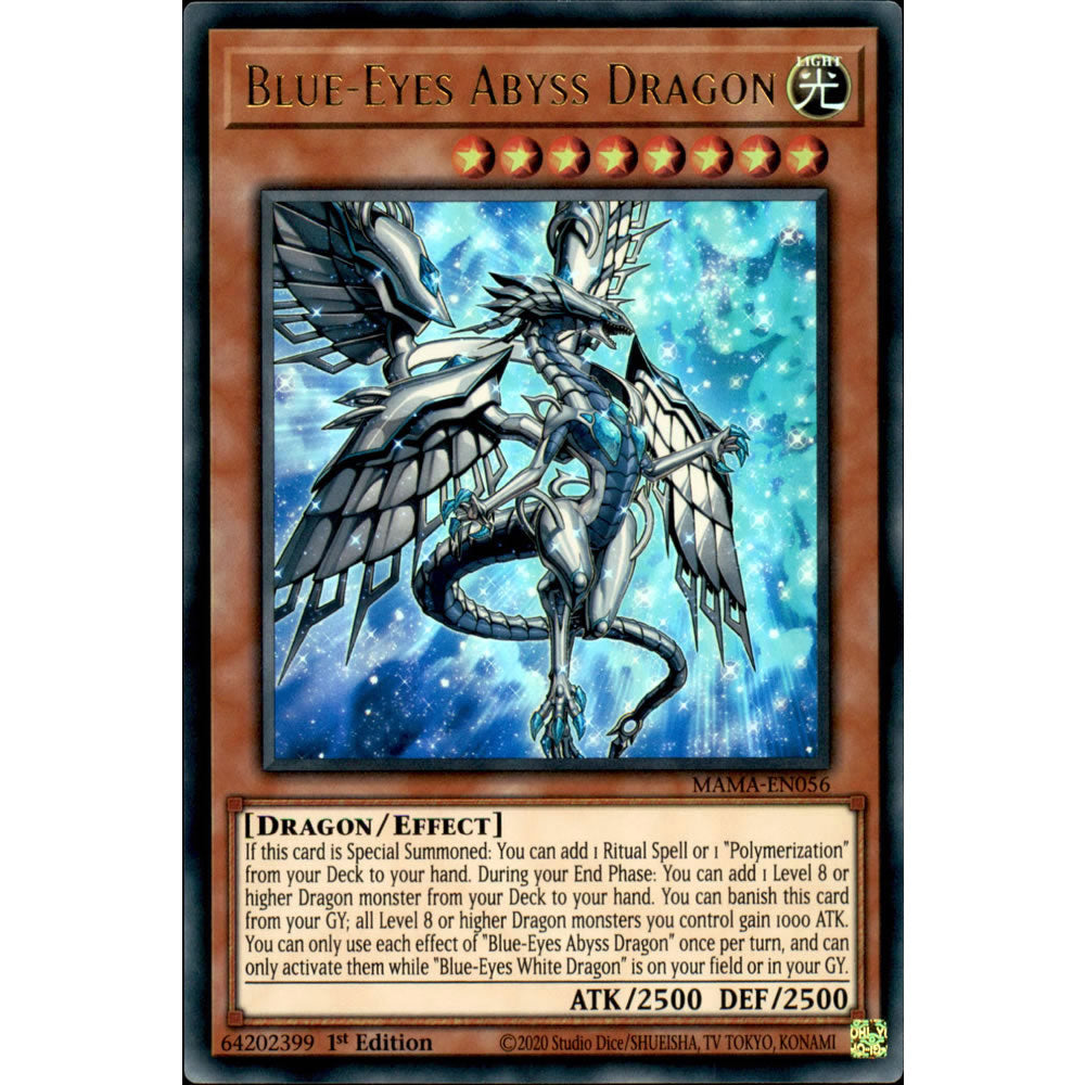 Blue-Eyes Abyss Dragon MAMA-EN056 Yu-Gi-Oh! Card from the Magnificent Mavens Set