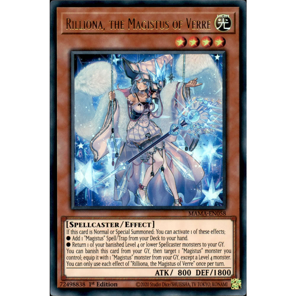 Rilliona, the Magistus of Verre MAMA-EN058 Yu-Gi-Oh! Card from the Magnificent Mavens Set