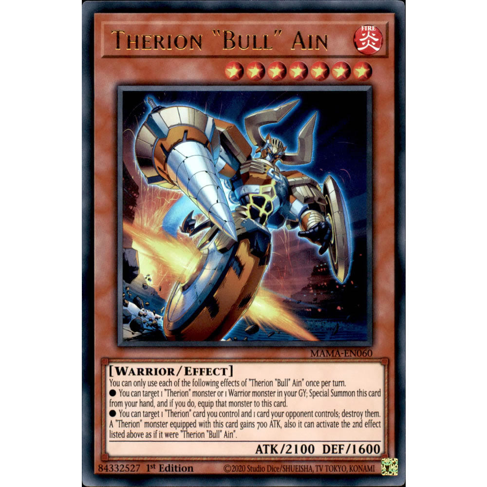 Therion Bull Ain MAMA-EN060 Yu-Gi-Oh! Card from the Magnificent Mavens Set