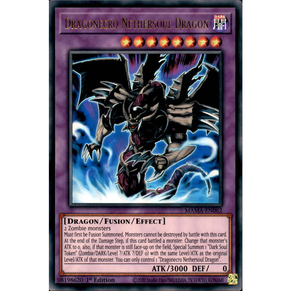 Dragonecro Nethersoul Dragon MAMA-EN062 Yu-Gi-Oh! Card from the Magnificent Mavens Set