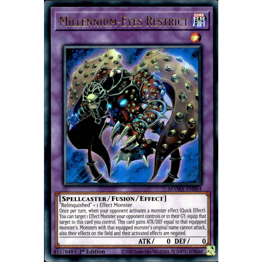 Millennium-Eyes Restrict MAMA-EN064 Yu-Gi-Oh! Card from the Magnificent Mavens Set
