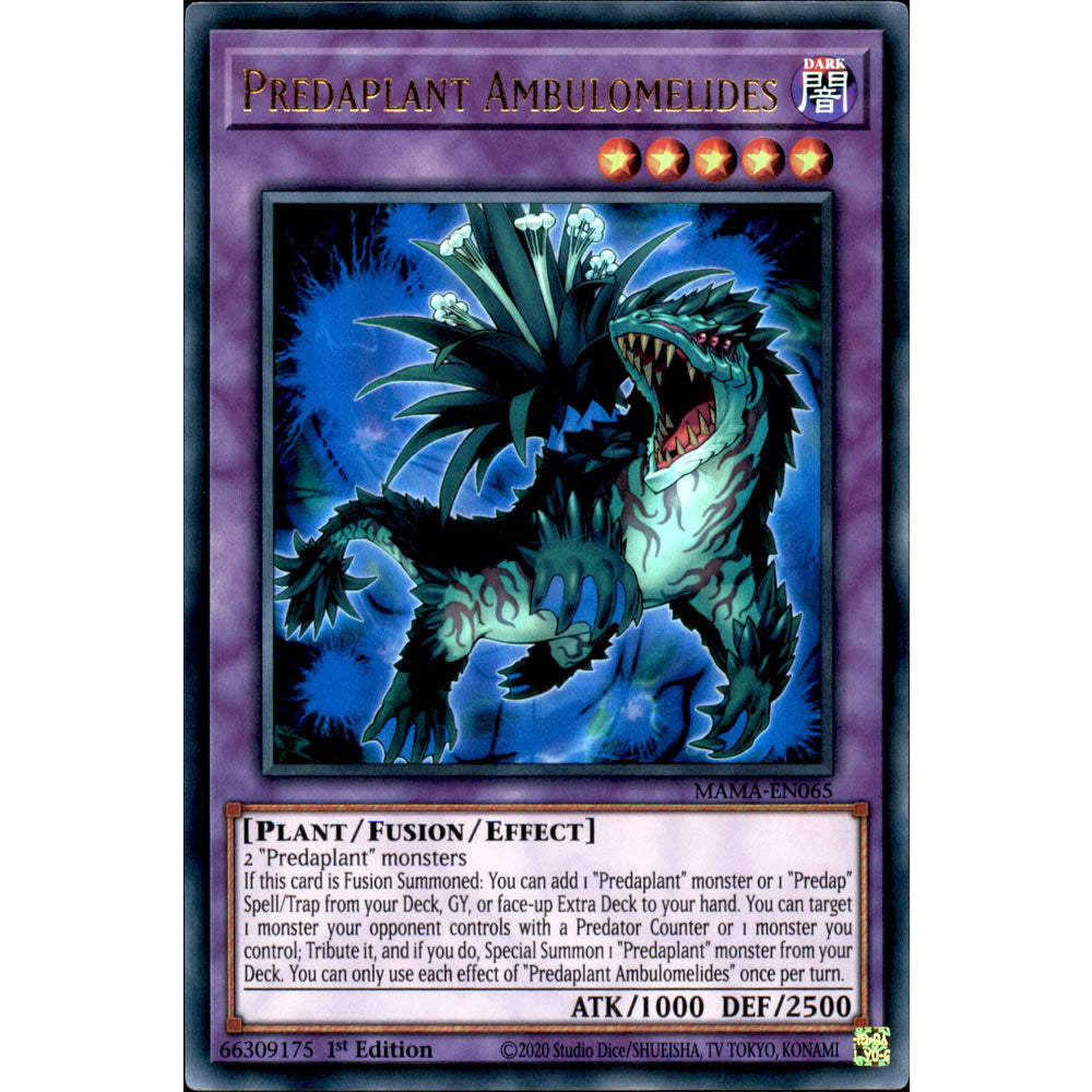 Predaplant Ambulomelides MAMA-EN065 Yu-Gi-Oh! Card from the Magnificent Mavens Set