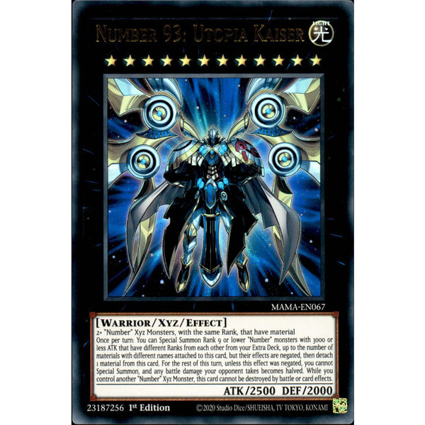 Yugioh Bonanza Yu-Gi-Oh! Number 93: Utopia Kaiser - MAMA-EN067