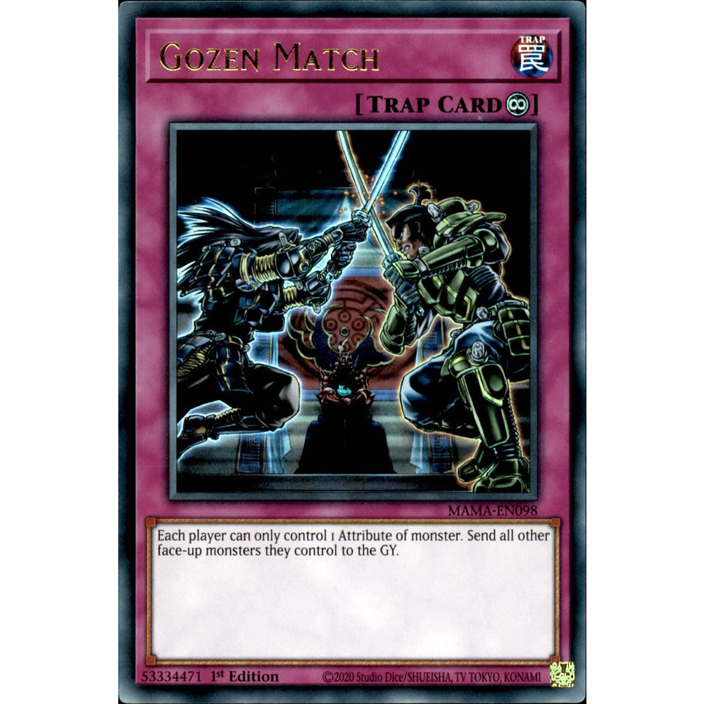 Gozen Match MAMA-EN098 Yu-Gi-Oh! Card from the Magnificent Mavens Set