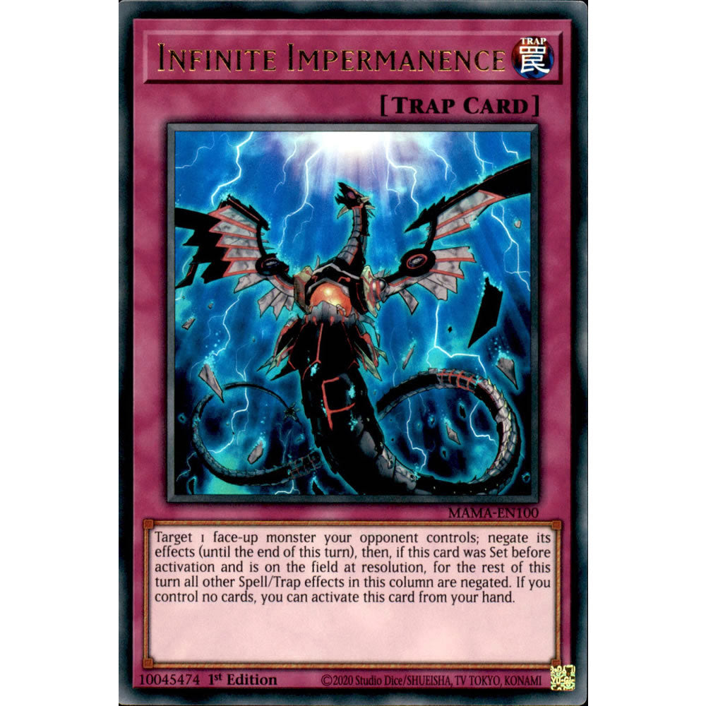 Infinite Impermanence MAMA-EN100 Yu-Gi-Oh! Card from the Magnificent Mavens Set