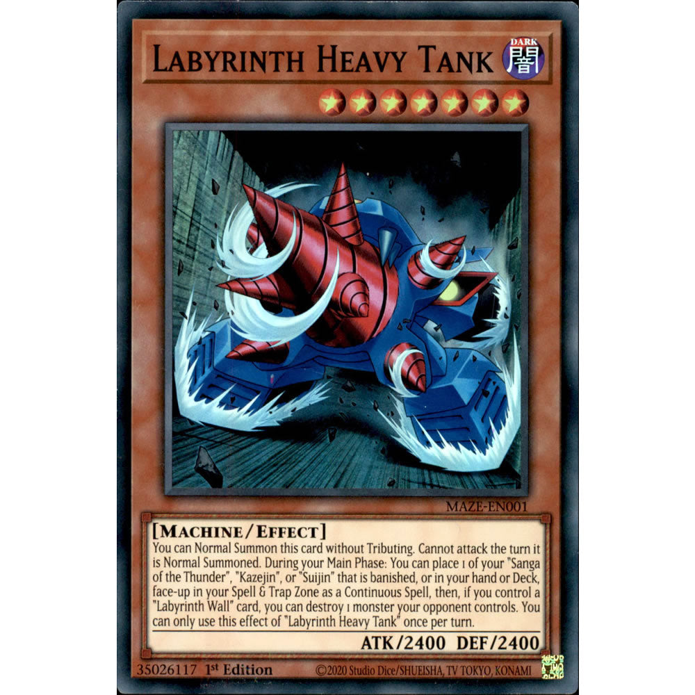 Labyrinth Heavy Tank MAZE-EN001 Yu-Gi-Oh! Card from the Maze of Memories Set