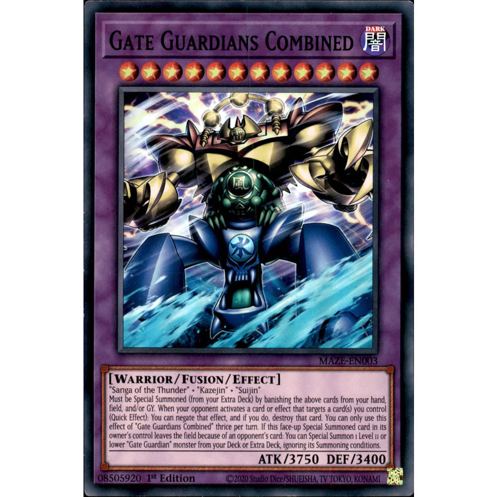 Gate Guardians Combined MAZE-EN003 Yu-Gi-Oh! Card from the Maze of Memories Set