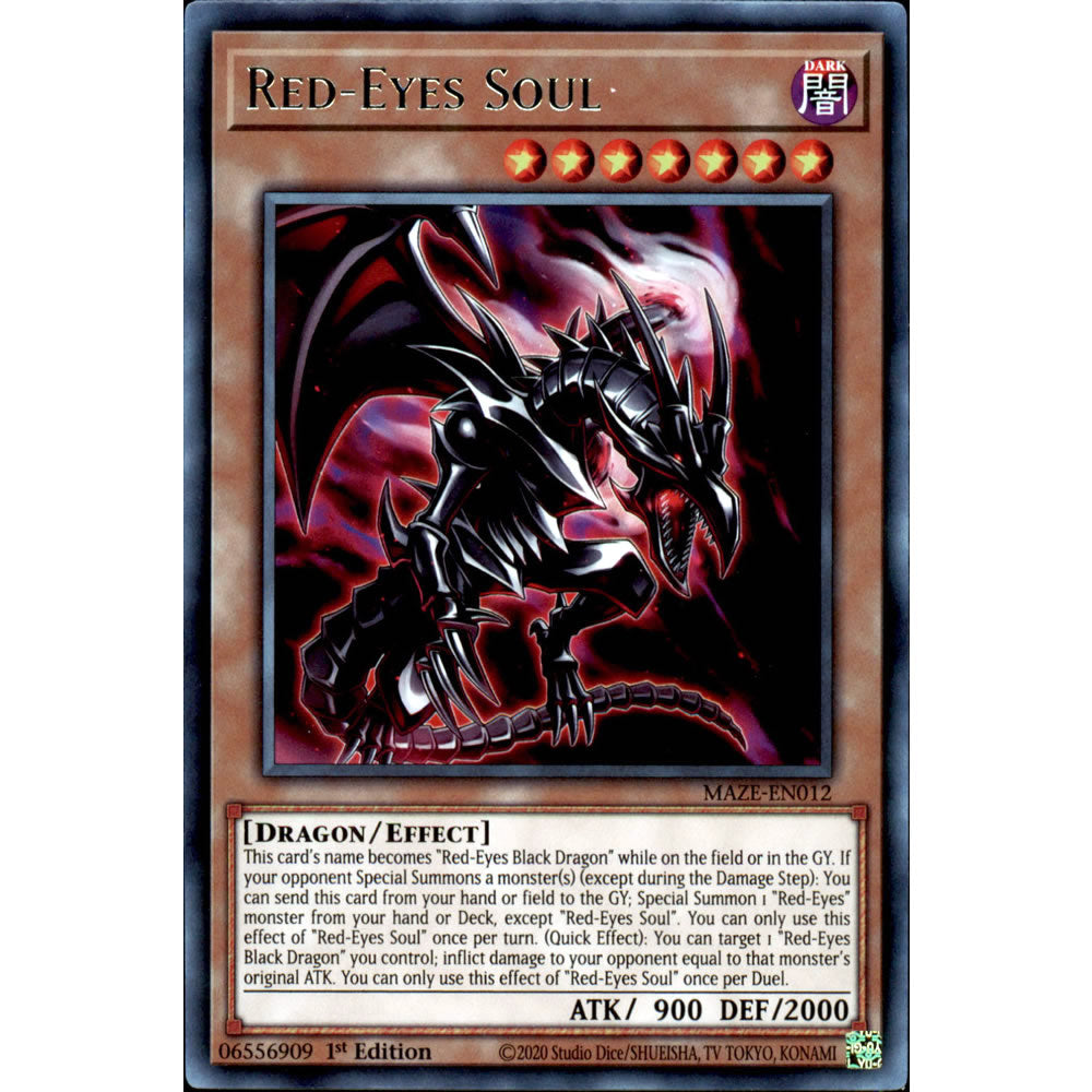 Red-Eyes Soul MAZE-EN012 Yu-Gi-Oh! Card from the Maze of Memories Set