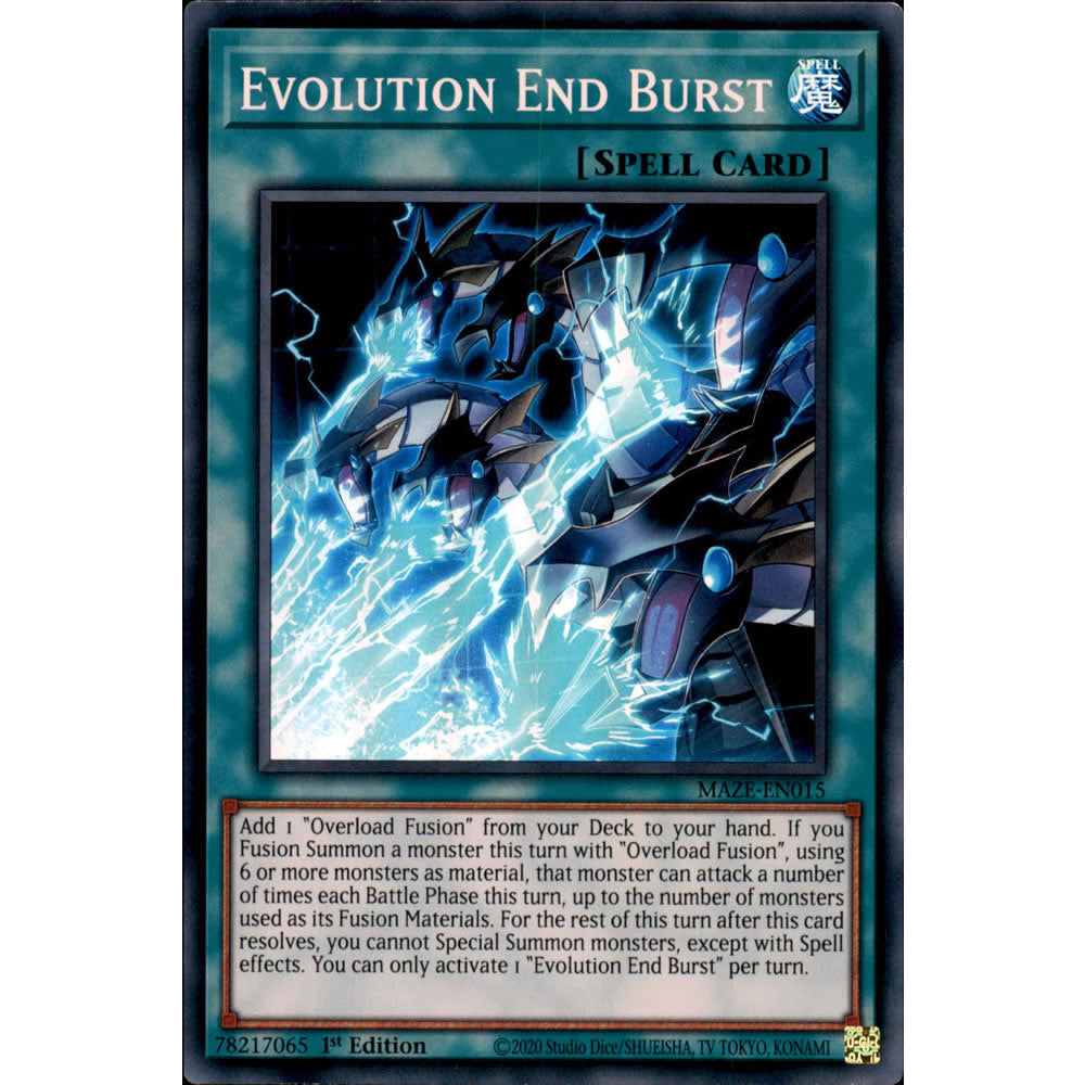 Evolution End Burst MAZE-EN015 Yu-Gi-Oh! Card from the Maze of Memories Set