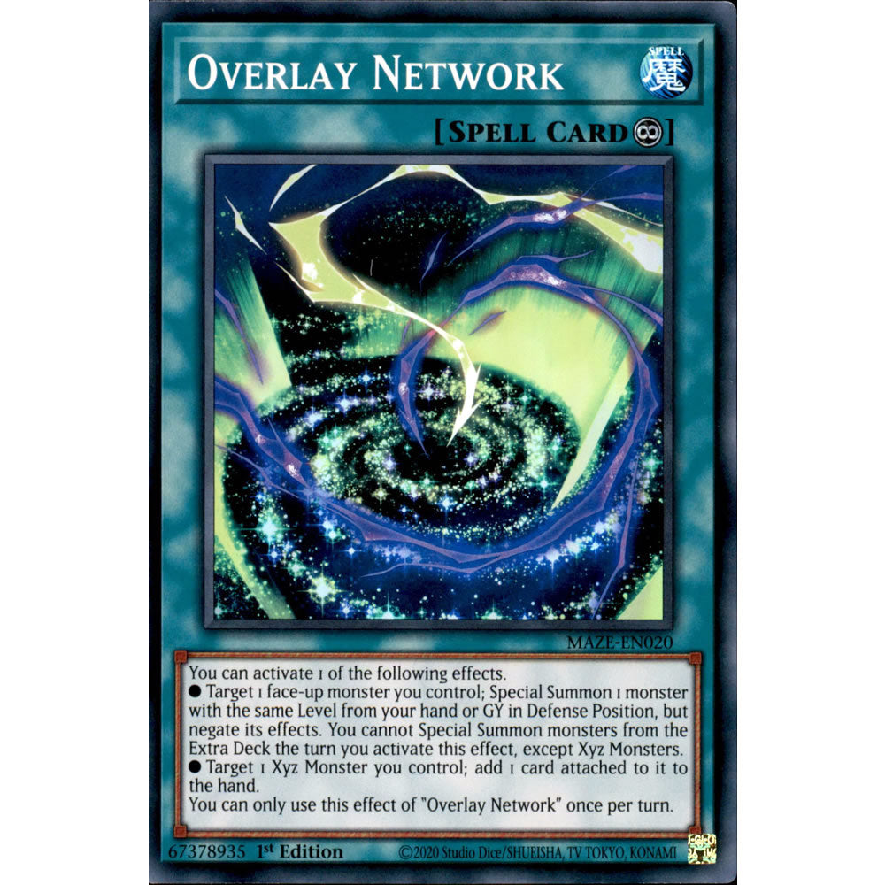 Overlay Network MAZE-EN020 Yu-Gi-Oh! Card from the Maze of Memories Set