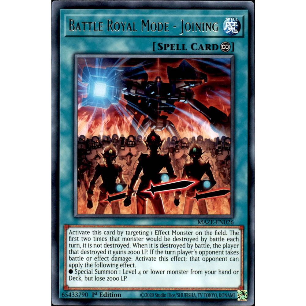 Battle Royal Mode - Joining MAZE-EN026 Yu-Gi-Oh! Card from the Maze of Memories Set