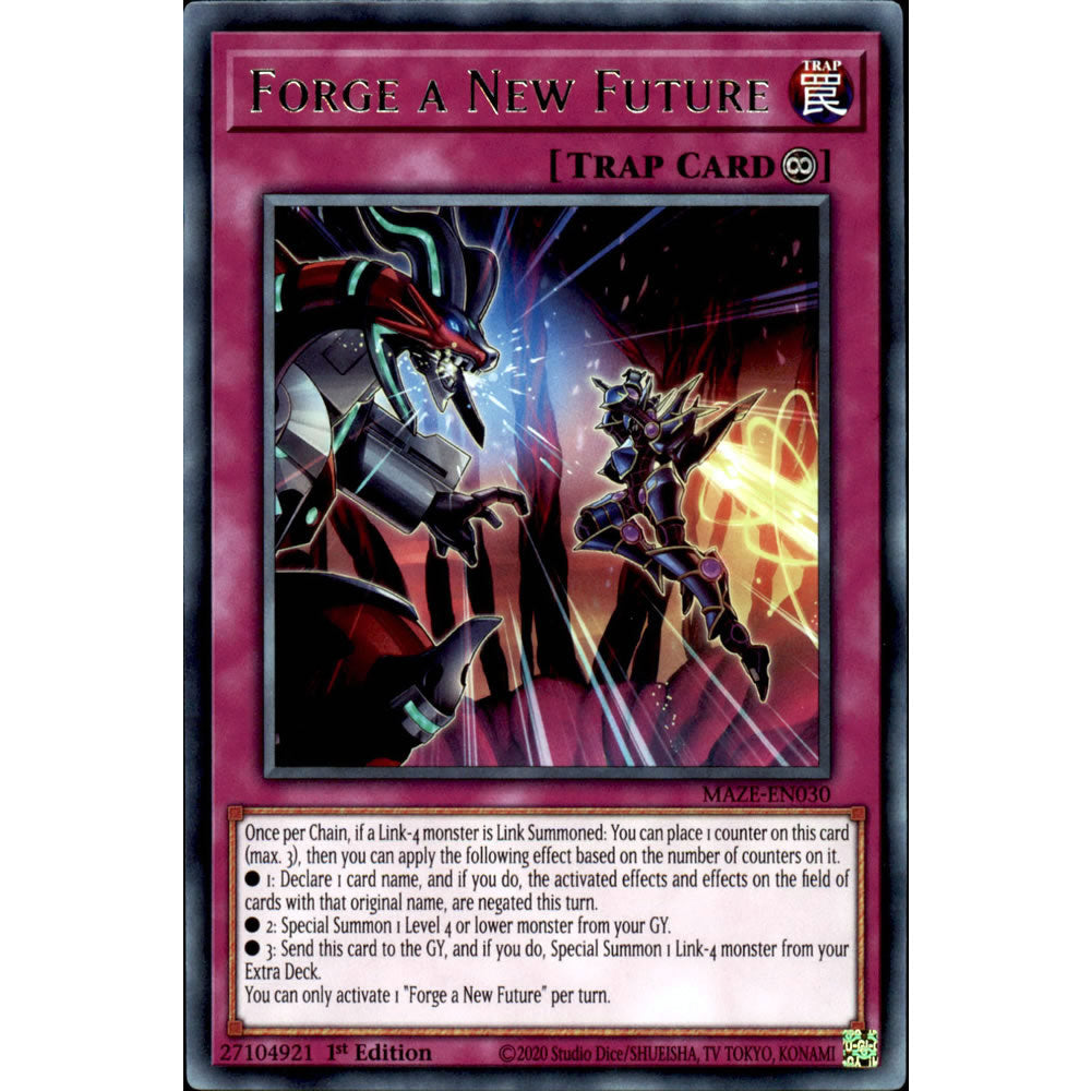 Forge a New Future MAZE-EN030 Yu-Gi-Oh! Card from the Maze of Memories Set