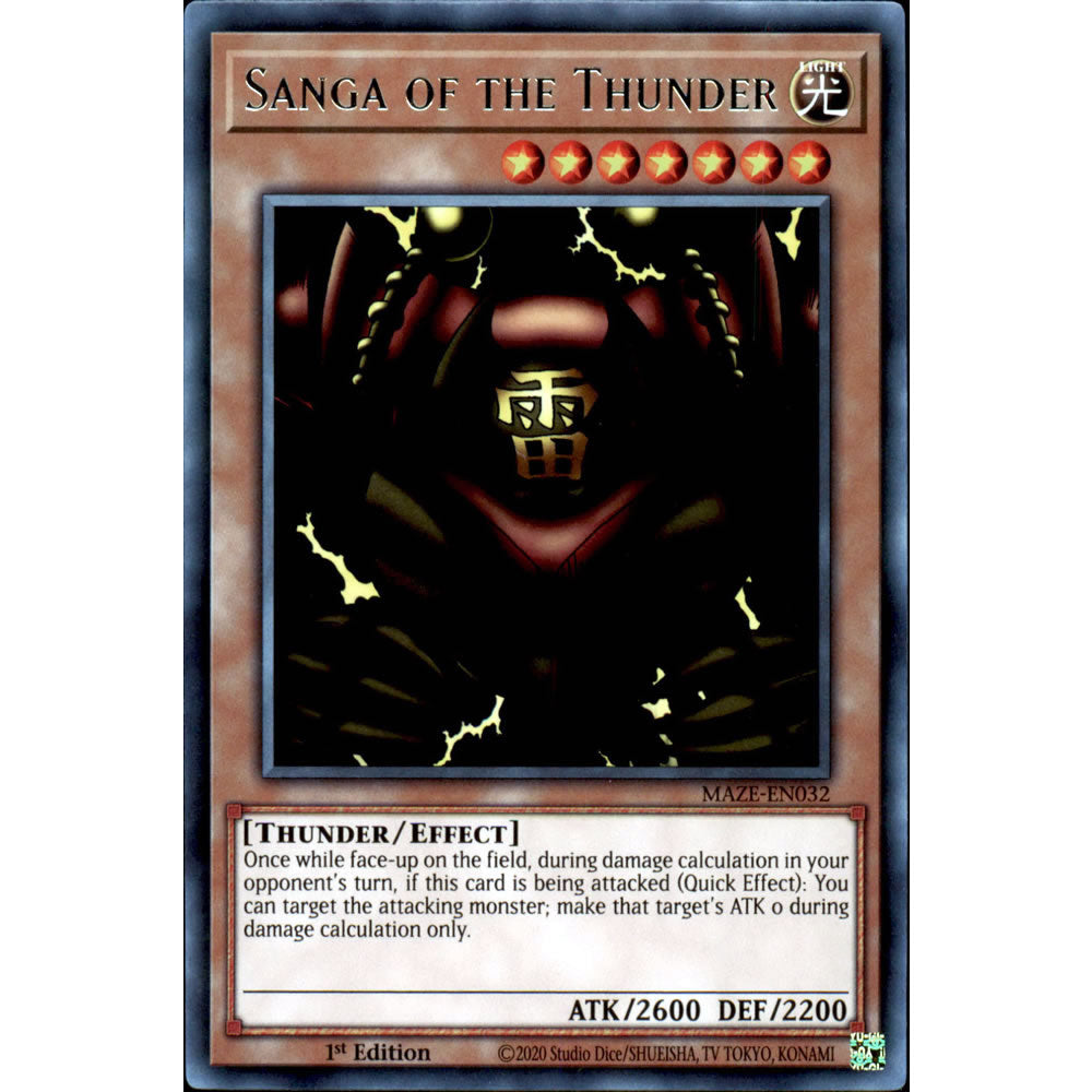 Sanga of the Thunder MAZE-EN032 Yu-Gi-Oh! Card from the Maze of Memories Set