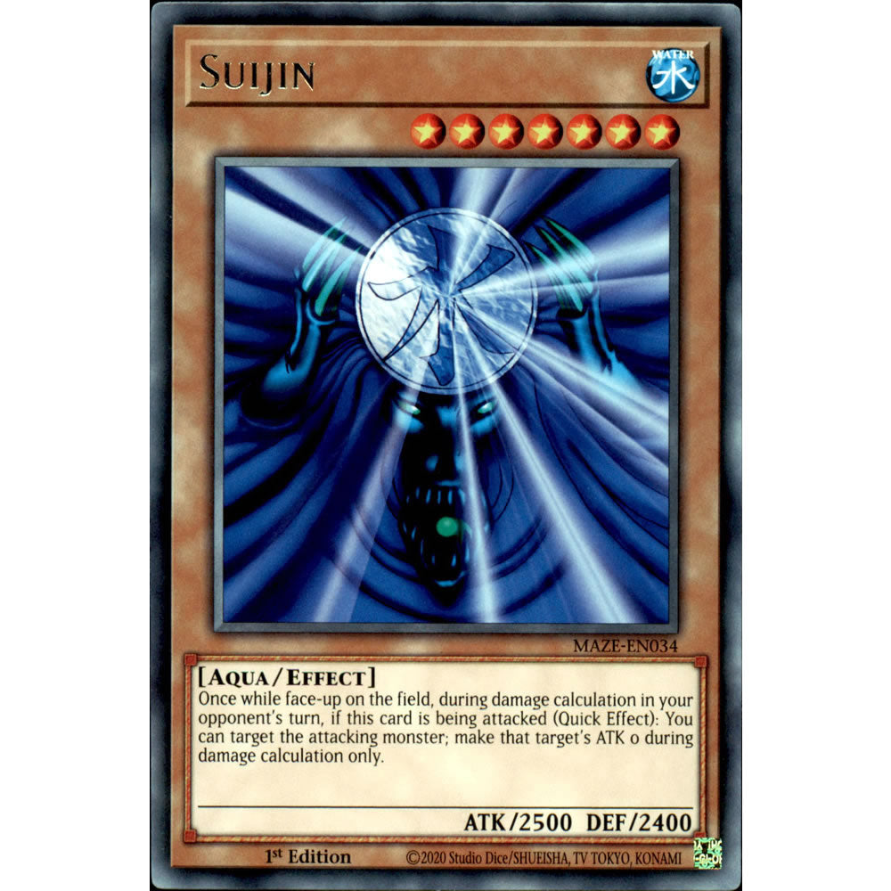 Suijin MAZE-EN034 Yu-Gi-Oh! Card from the Maze of Memories Set