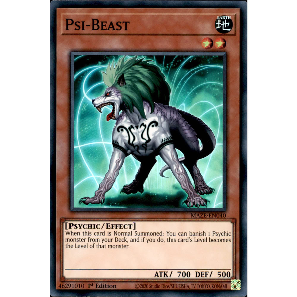 Psi-Beast MAZE-EN040 Yu-Gi-Oh! Card from the Maze of Memories Set