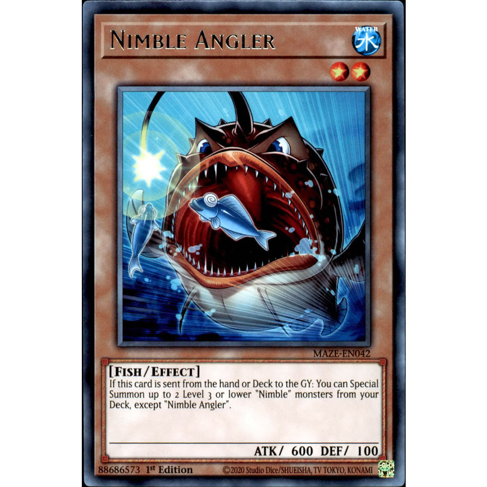 Nimble Angler MAZE-EN042 Yu-Gi-Oh! Card from the Maze of Memories Set