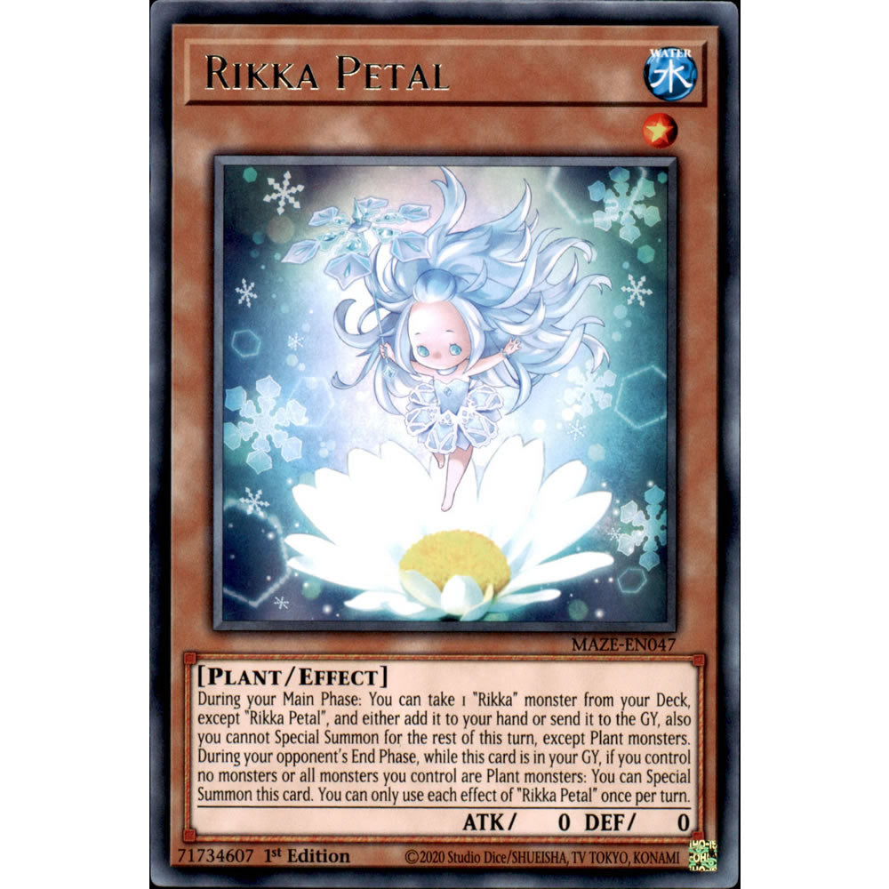 Rikka Petal MAZE-EN047 Yu-Gi-Oh! Card from the Maze of Memories Set