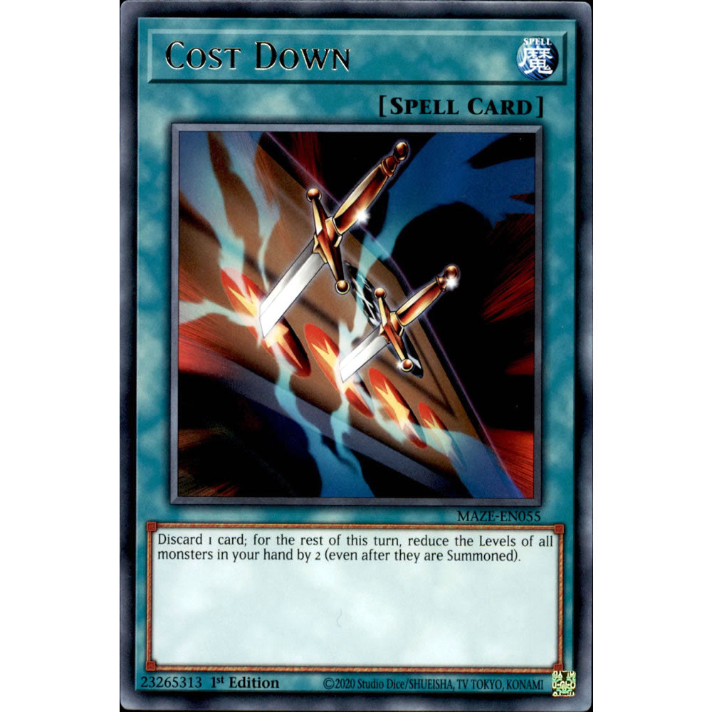 Cost Down MAZE-EN055 Yu-Gi-Oh! Card from the Maze of Memories Set