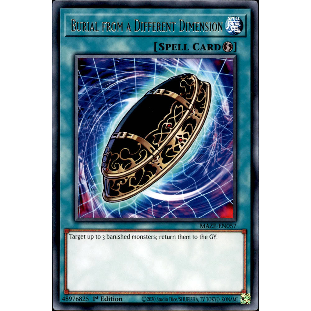 Burial from a Different Dimension MAZE-EN057 Yu-Gi-Oh! Card from the Maze of Memories Set