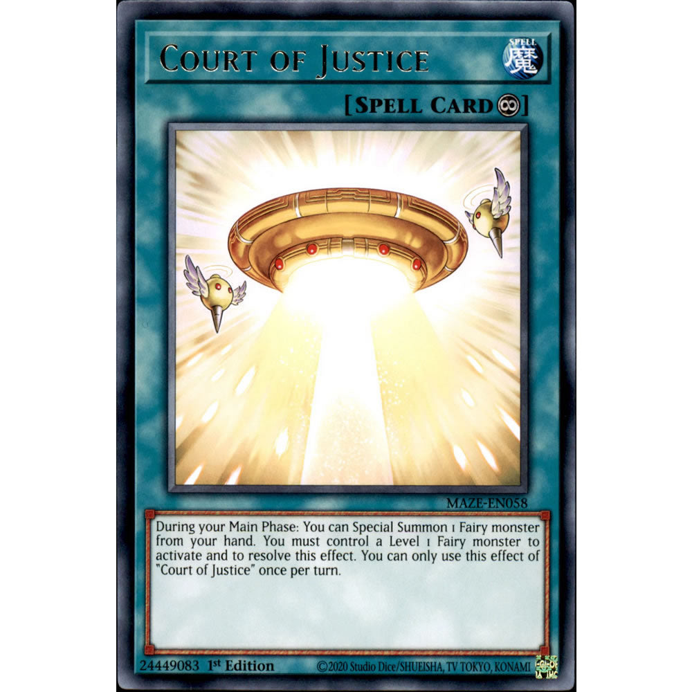Court of Justice MAZE-EN058 Yu-Gi-Oh! Card from the Maze of Memories Set