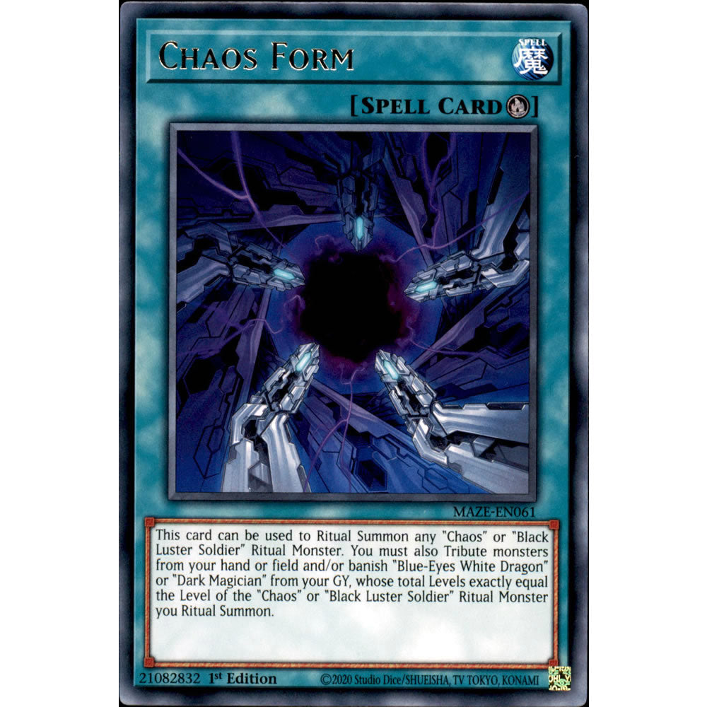 Chaos Form MAZE-EN061 Yu-Gi-Oh! Card from the Maze of Memories Set