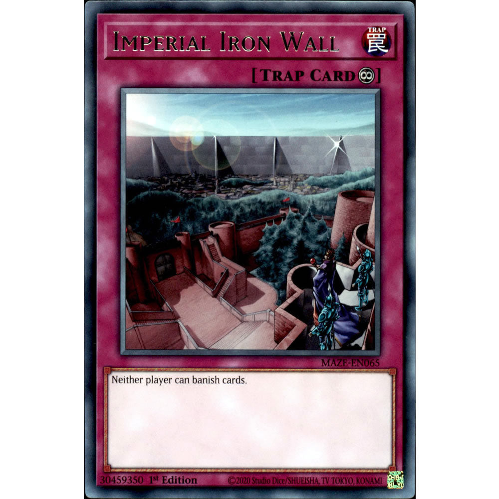 Imperial Iron Wall MAZE-EN065 Yu-Gi-Oh! Card from the Maze of Memories Set