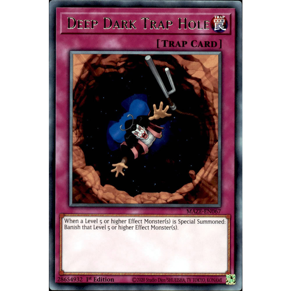 Deep Dark Trap Hole MAZE-EN067 Yu-Gi-Oh! Card from the Maze of Memories Set
