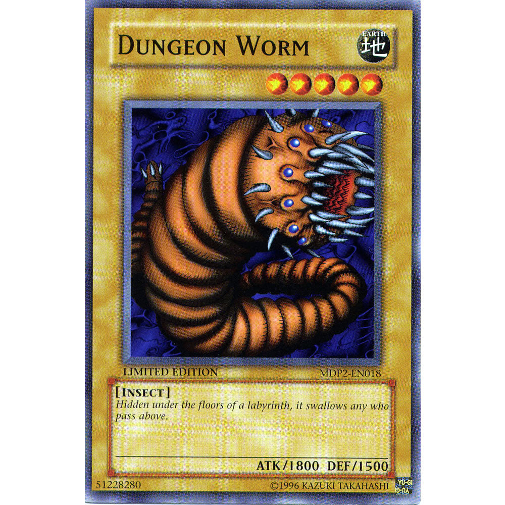 Dungeon Worm MDP2-EN018 Yu-Gi-Oh! Card from the McDonalds Promo Pack 2 Set