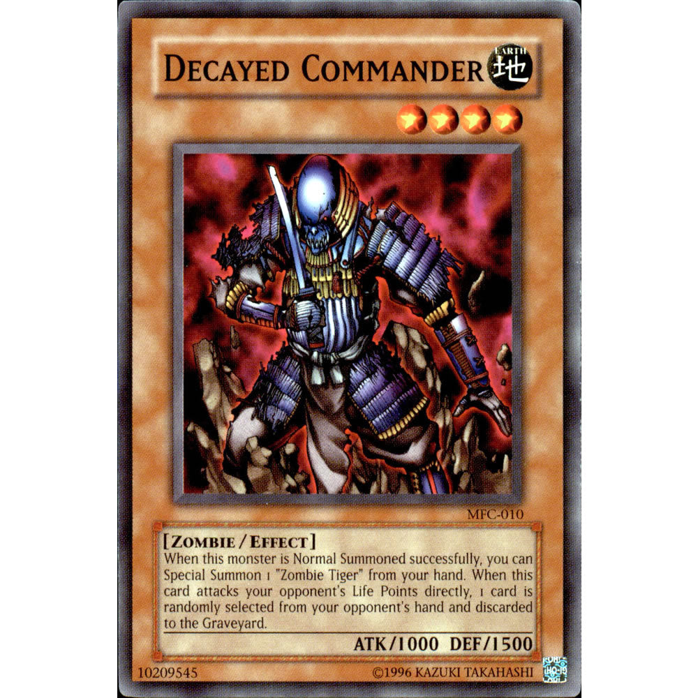 Decayed Commander MFC-010 Yu-Gi-Oh! Card from the Magician's Force Set