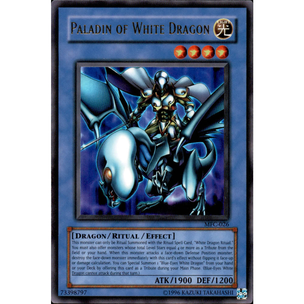 Paladin of White Dragon MFC-026 Yu-Gi-Oh! Card from the Magician's Force Set