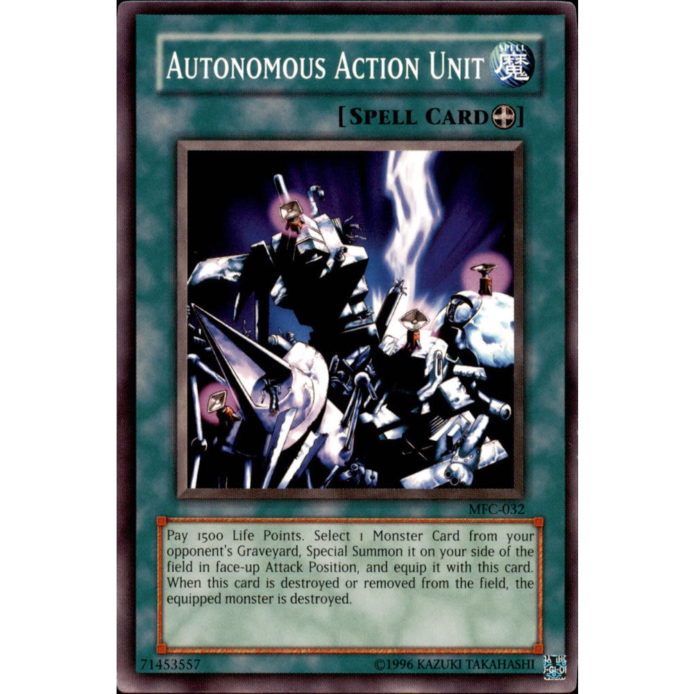 Autonomous Action Unit MFC-032 Yu-Gi-Oh! Card from the Magician's Force Set