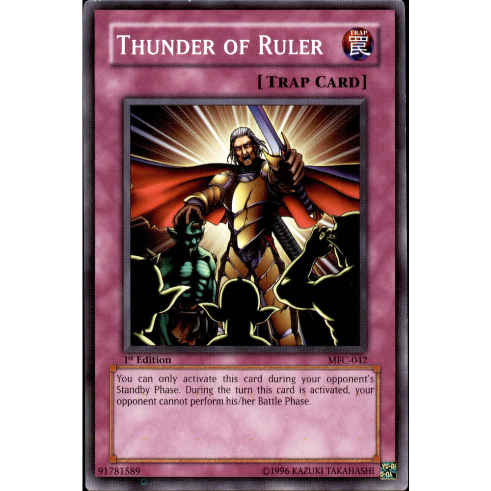 Thunder of Ruler MFC-042 Yu-Gi-Oh! Card from the Magician's Force Set