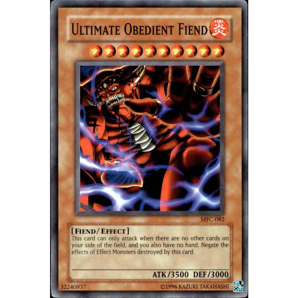 Ultimate Obedient Fiend MFC-082 Yu-Gi-Oh! Card from the Magician's Force Set