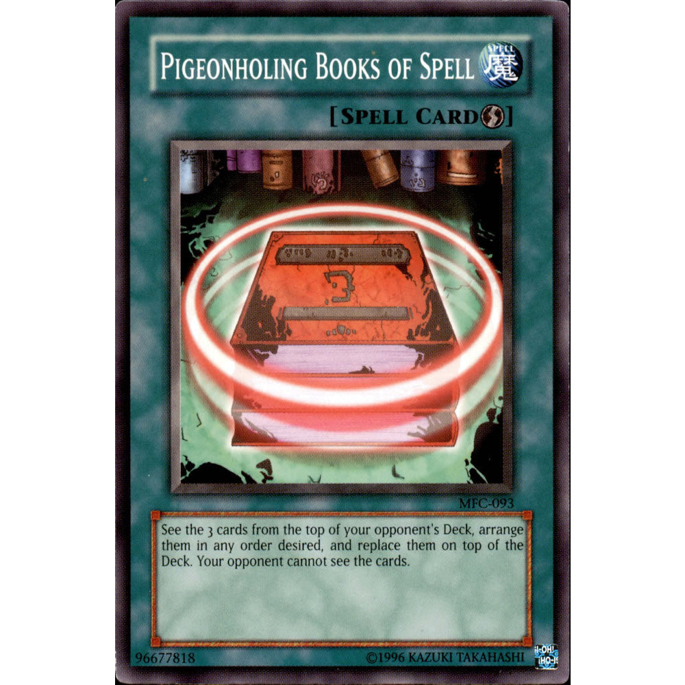 Pigeonholing Books of Spell MFC-093 Yu-Gi-Oh! Card from the Magician's Force Set