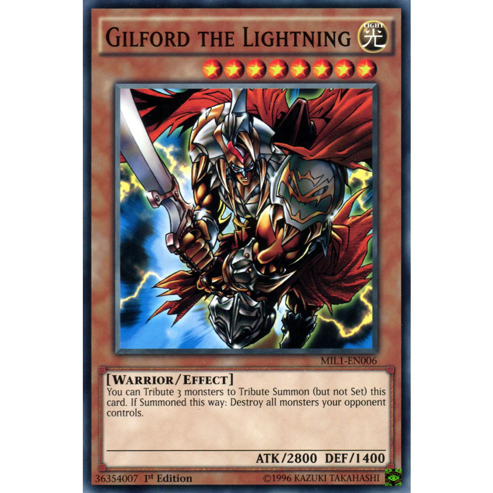 Gilford the Lightning MIL1-EN006 Yu-Gi-Oh! Card from the Millennium Pack Set