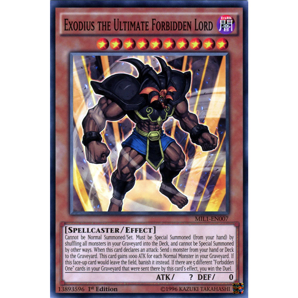 Exodius the Ultimate Forbidden Lord MIL1-EN007 Yu-Gi-Oh! Card from the Millennium Pack Set