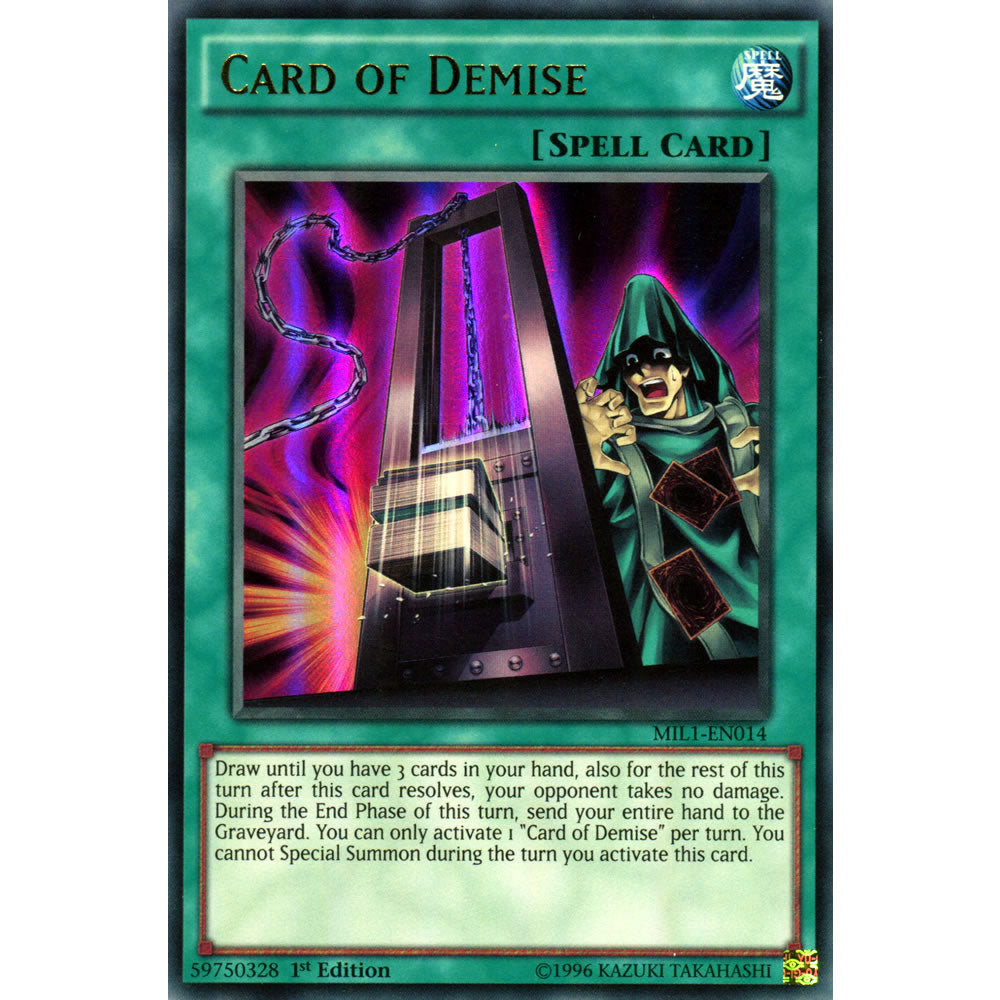 Card of Demise MIL1-EN014 Yu-Gi-Oh! Card from the Millennium Pack Set