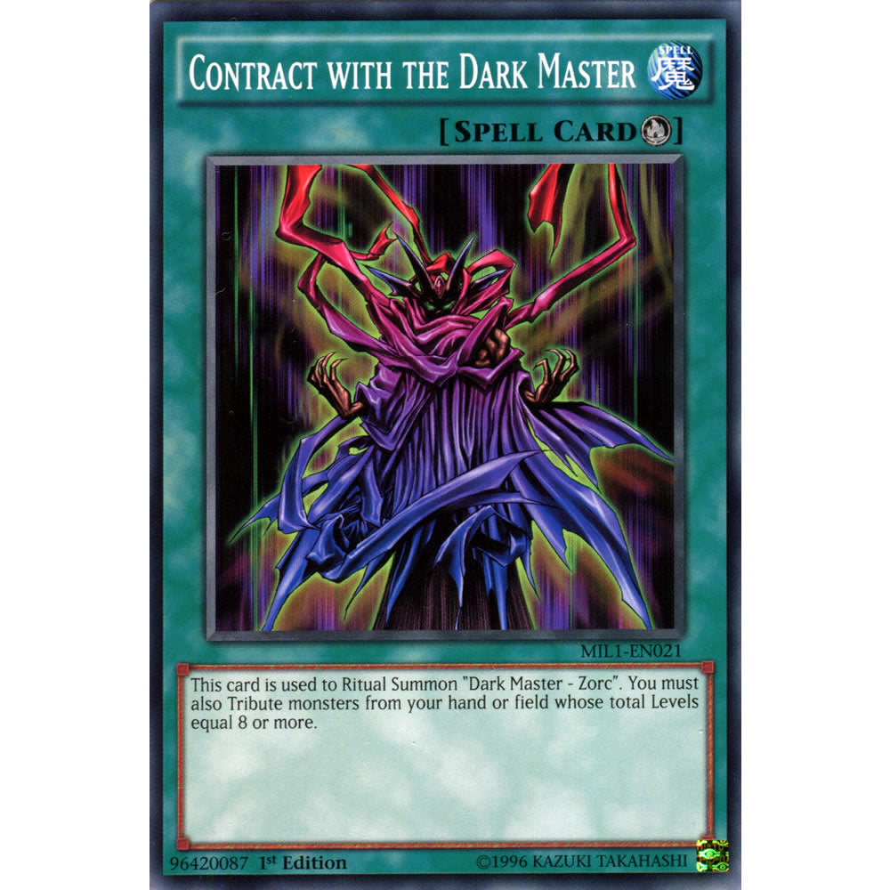 Contract with the Dark Master MIL1-EN021 Yu-Gi-Oh! Card from the Millennium Pack Set