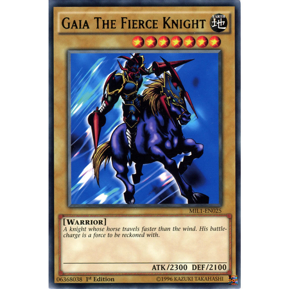 Gaia The Fierce Knight MIL1-EN025 Yu-Gi-Oh! Card from the Millennium Pack Set