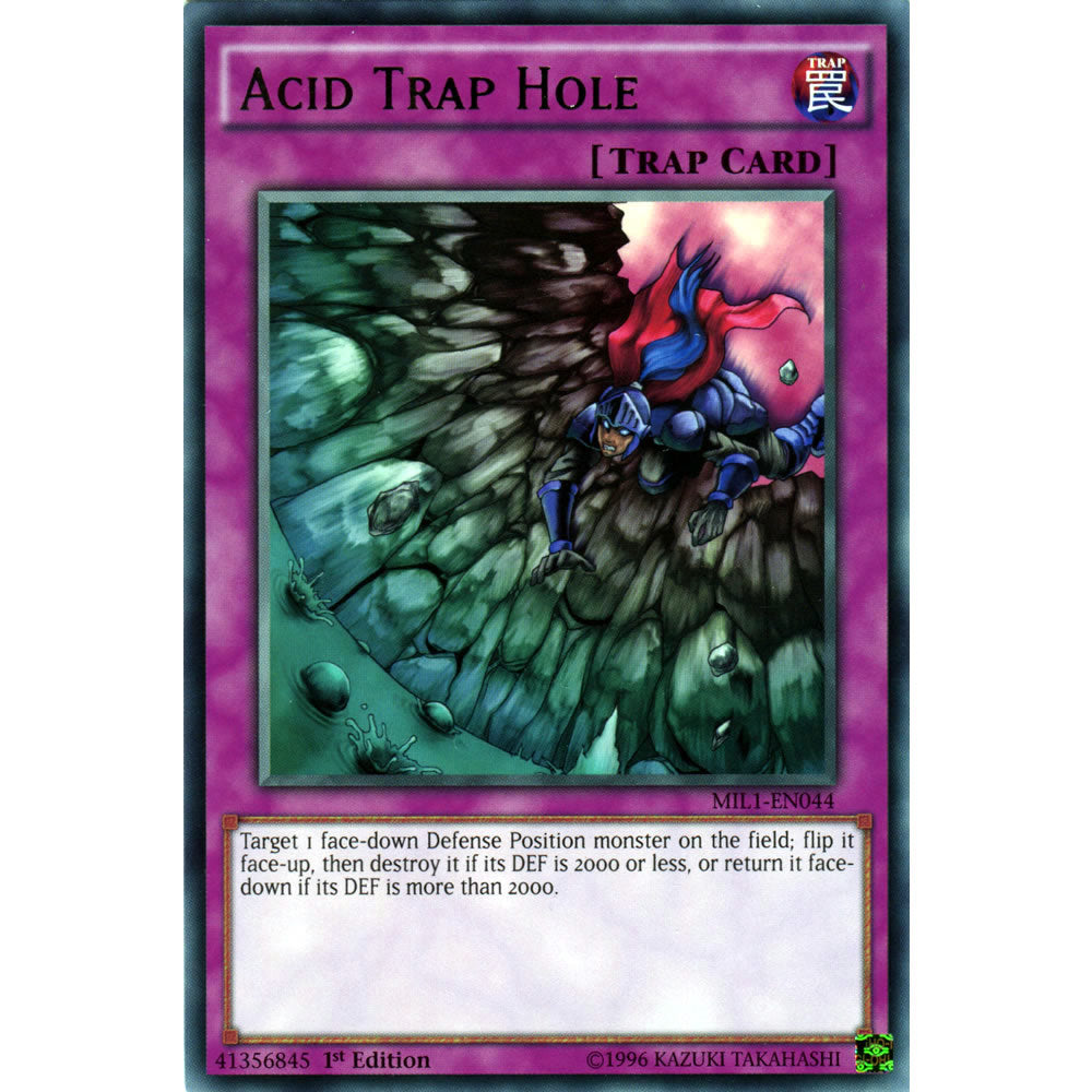Acid Trap Hole MIL1-EN044 Yu-Gi-Oh! Card from the Millennium Pack Set