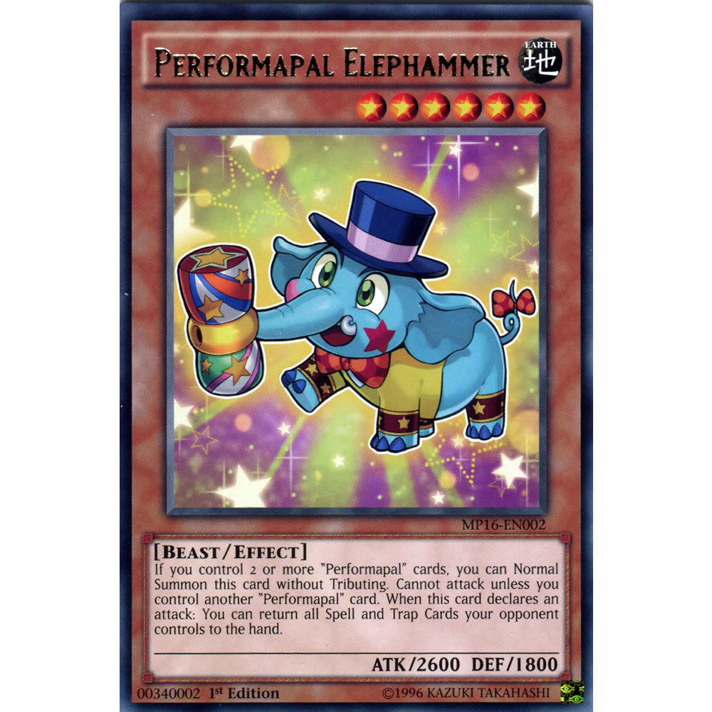 Performapal Elephammer MP16-EN002 Yu-Gi-Oh! Card from the Mega Tin 2016 Mega Pack Set