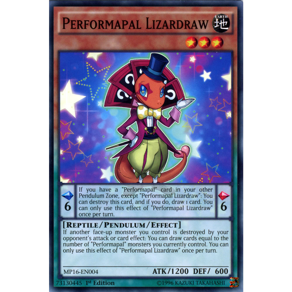 Performapal Lizardraw MP16-EN004 Yu-Gi-Oh! Card from the Mega Tin 2016 Mega Pack Set