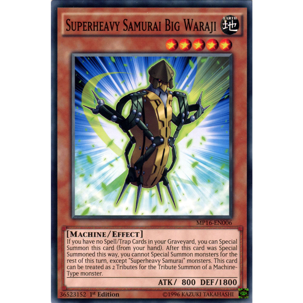 Superheavy Samurai Big Waraji MP16-EN006 Yu-Gi-Oh! Card from the Mega Tin 2016 Mega Pack Set