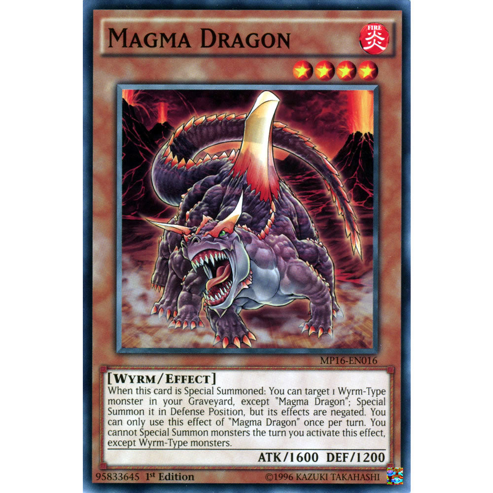 Magma Dragon MP16-EN016 Yu-Gi-Oh! Card from the Mega Tin 2016 Mega Pack Set