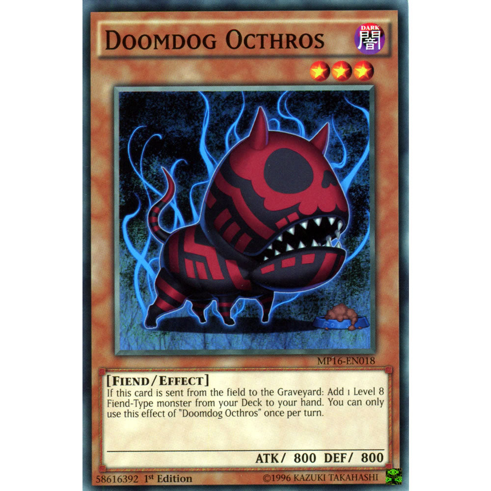 Doomdog Octhros MP16-EN018 Yu-Gi-Oh! Card from the Mega Tin 2016 Mega Pack Set