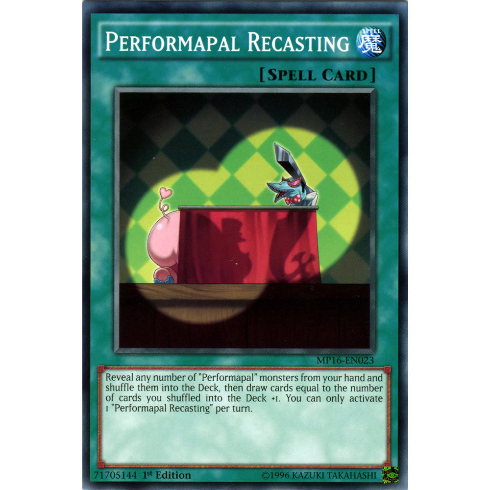 Performapal Recasting MP16-EN023 Yu-Gi-Oh! Card from the Mega Tin 2016 Mega Pack Set