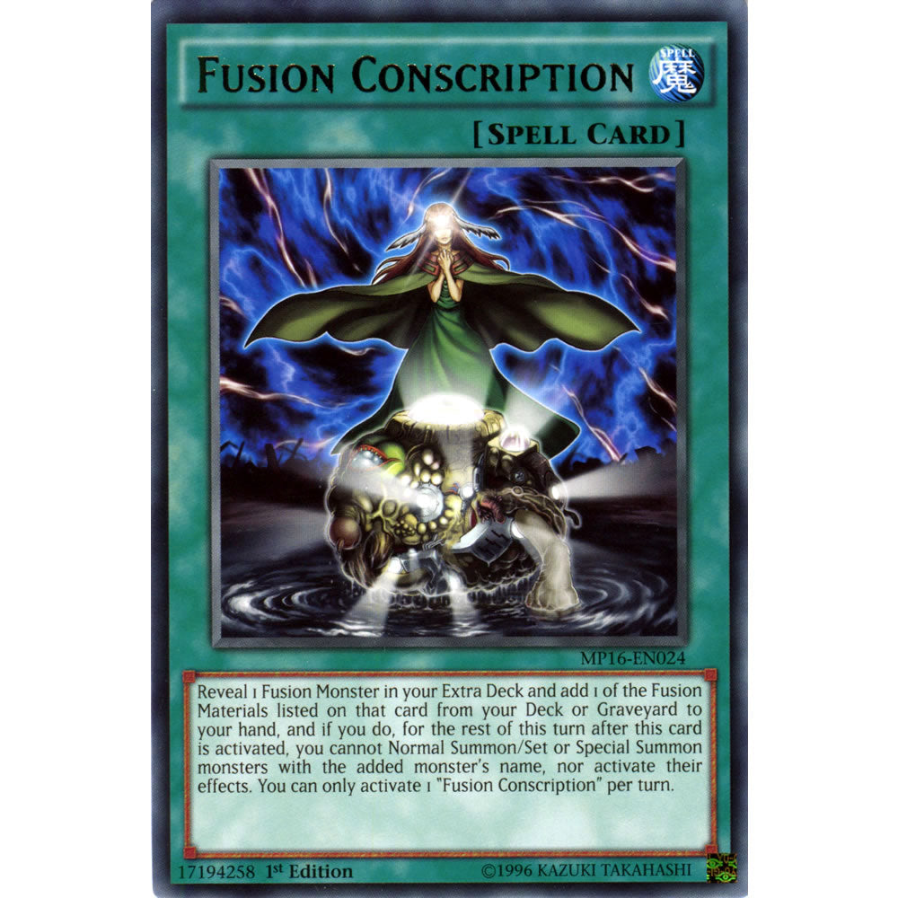 Fusion Conscription MP16-EN024 Yu-Gi-Oh! Card from the Mega Tin 2016 Mega Pack Set