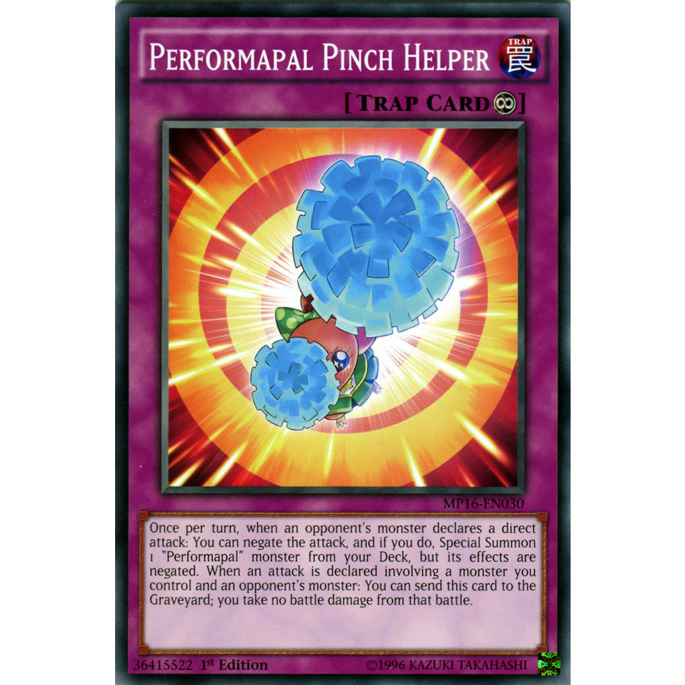 Performapal Pinch Helper MP16-EN030 Yu-Gi-Oh! Card from the Mega Tin 2016 Mega Pack Set